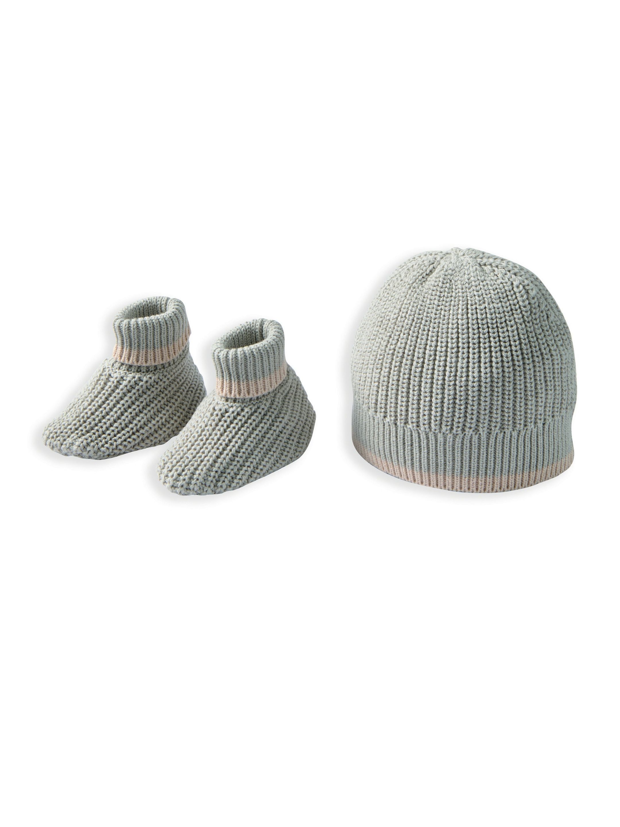 Welcome to the World Blue Gift Set with Knitted Hat, Booties & Elephant Soft Toy image number 5